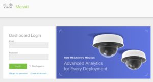 CISCO MERAKI ログイン画面